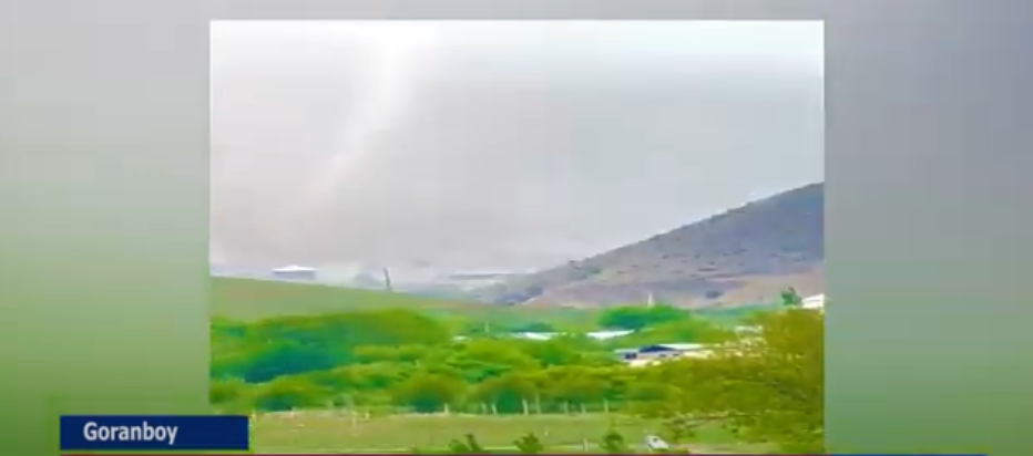 Goranboy rayonunda tornado hadisəsi baş verib